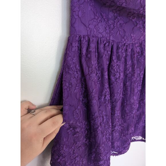 NWT NBD Revolve Daimilee Lace Strapless Mini Dress in Ultra Violet - Picture 9 of 10